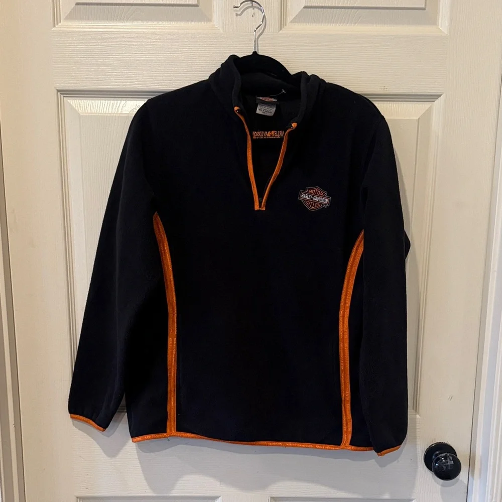 Harley Davidson fleece quarter zip, large